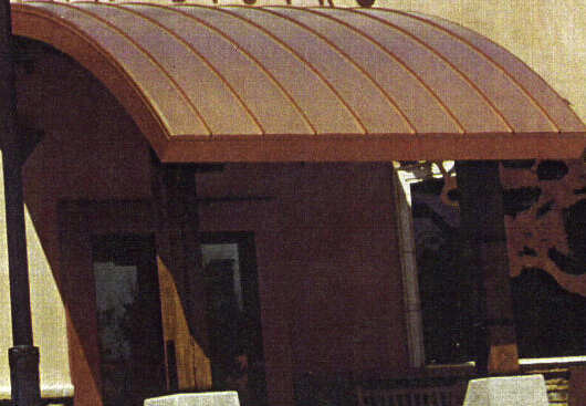Copper Coating on non-metal awning