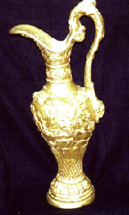 Gold Coating on plastic vase